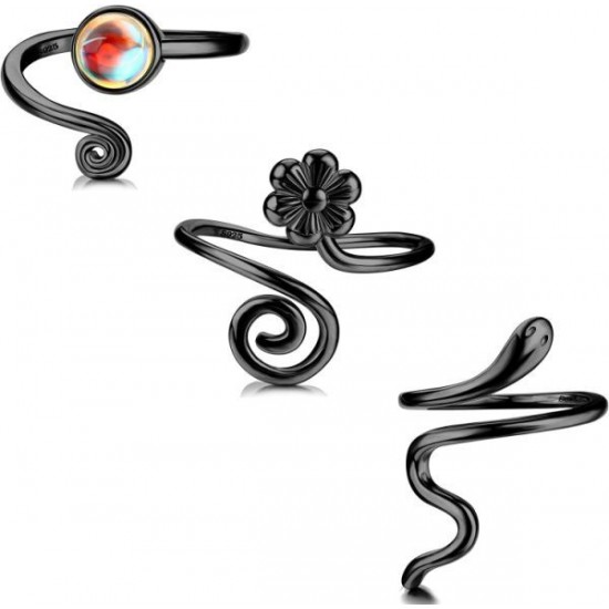 3 Pcs Toe Rings For Women Hypoallergenic Adjustable Open Toe Rings Tail Pinky Band Rings Snake Flower Moonstone Foot Set 3 Pcs Toe Rings For Women Hypoallergenic Adjustable Open Toe Rings Tail Pinky Band Rings Snake Flower Moonstone Foot Set